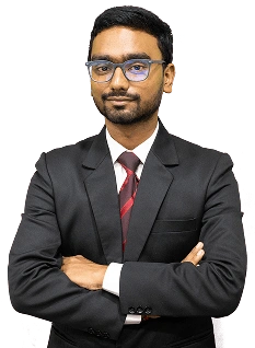 Illustration of a professional man looking forward, representing GeMTech Paras' tender support services