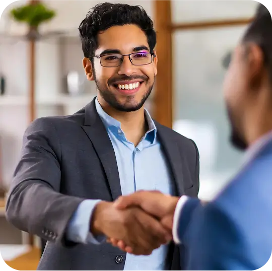 Handshaking between two professionals